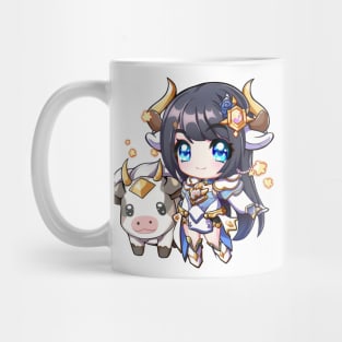 Taurus the Bull Chibi Zodiac Anime Girl Mug